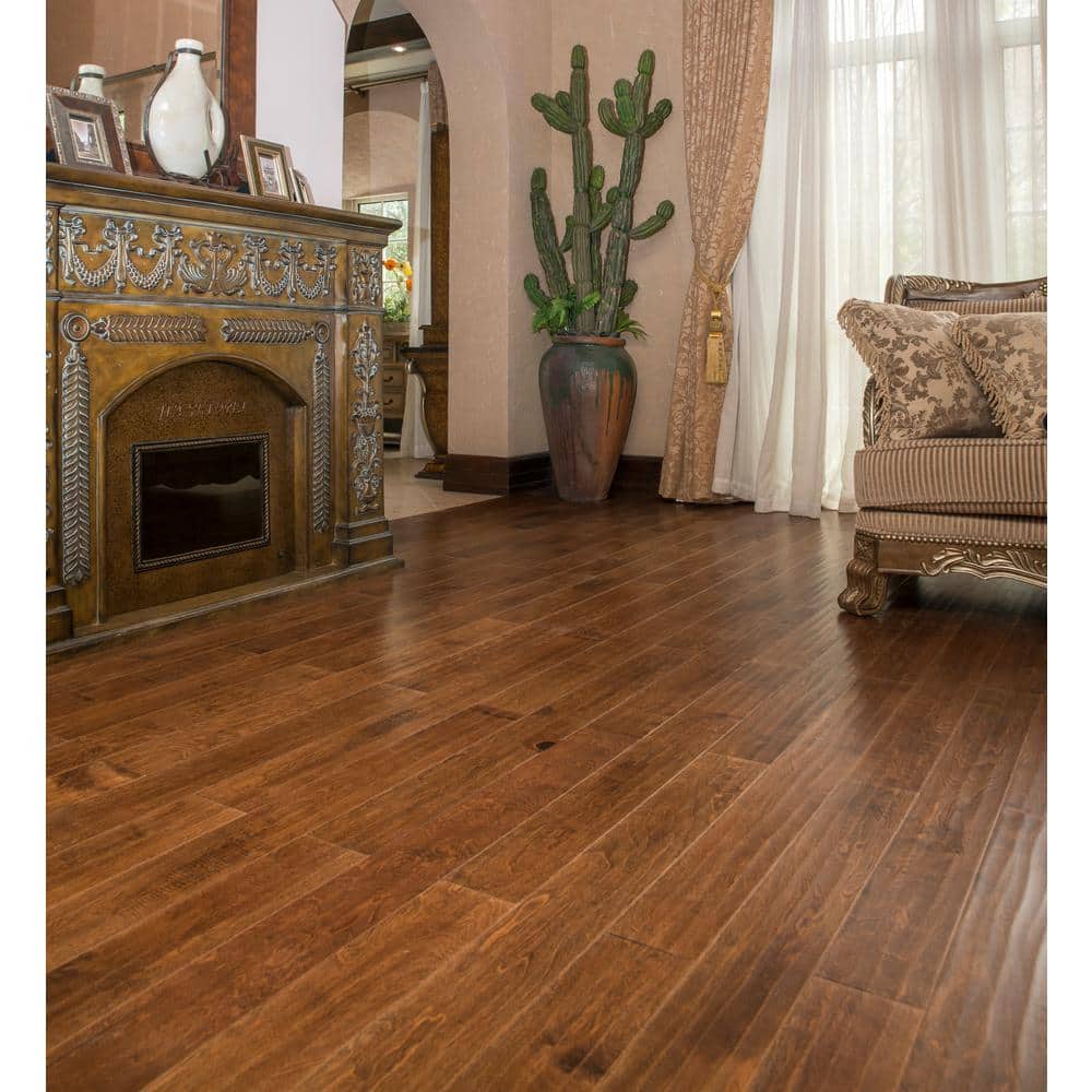 NATU Heritage Arthur Birch 3/8 in. T x 5 in. W Tongue and Groove Hand Scraped Engineered Hardwood Flooring (32.8 sq.ft./case)