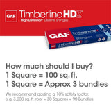 GAF Timberline HDZ Birchwood Algae Resistant Shingles - 33.33 sq. ft. Bundle