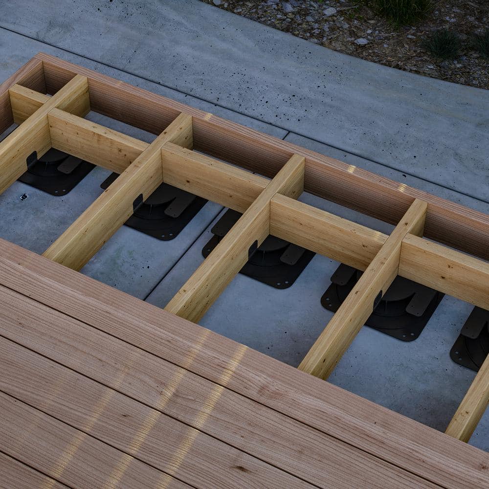 Bison Innovative Products Level.Up Adjustable Deck Pedestal Joist Support Kit (12-Pedestal Kit)