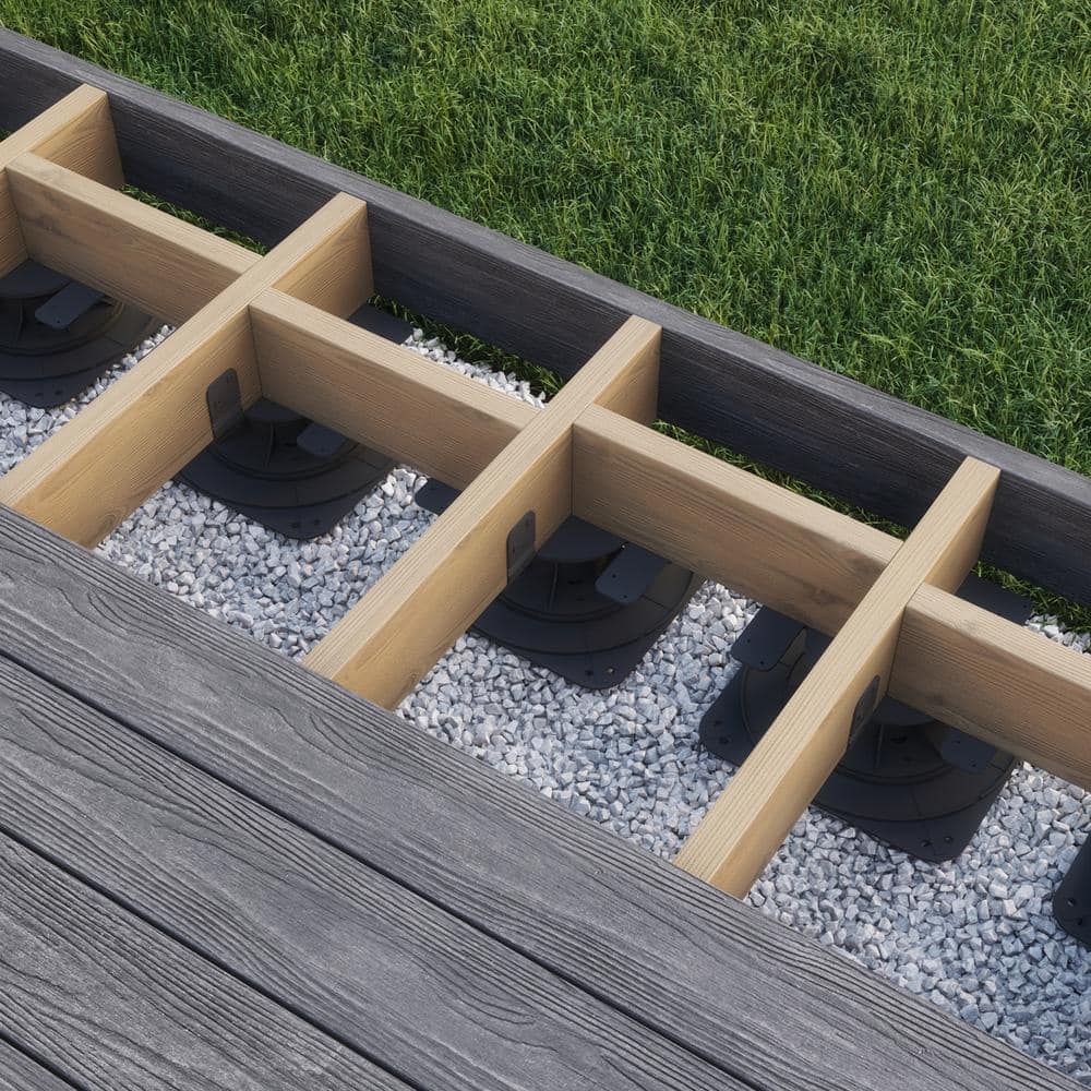 Bison Innovative Products Level.Up Adjustable Deck Pedestal Joist Support Expansion Kit (2-Pedestal Kit)