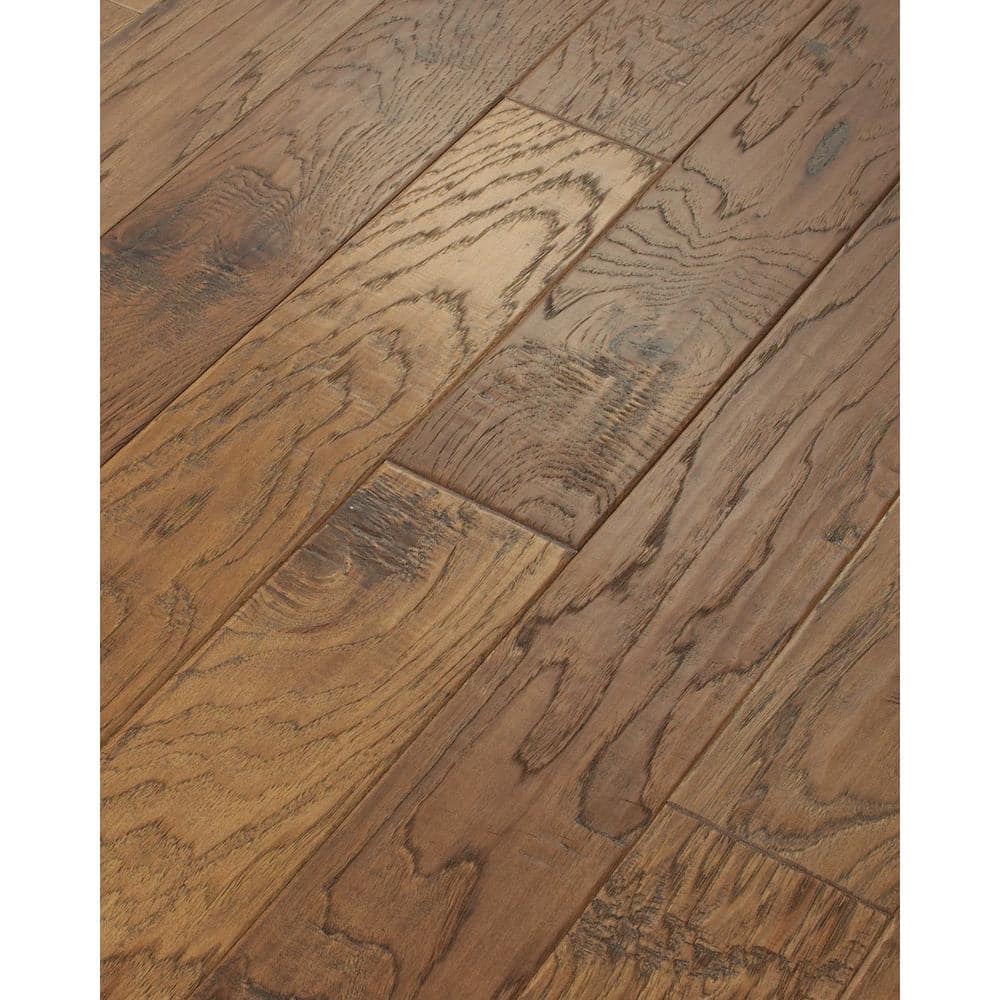 Shaw Canyon Bison Hickory 3/8 In. T X 5 in. W Tongue and Groove Scraped Engineered Hardwood Flooring (23.66 sq.ft./case)