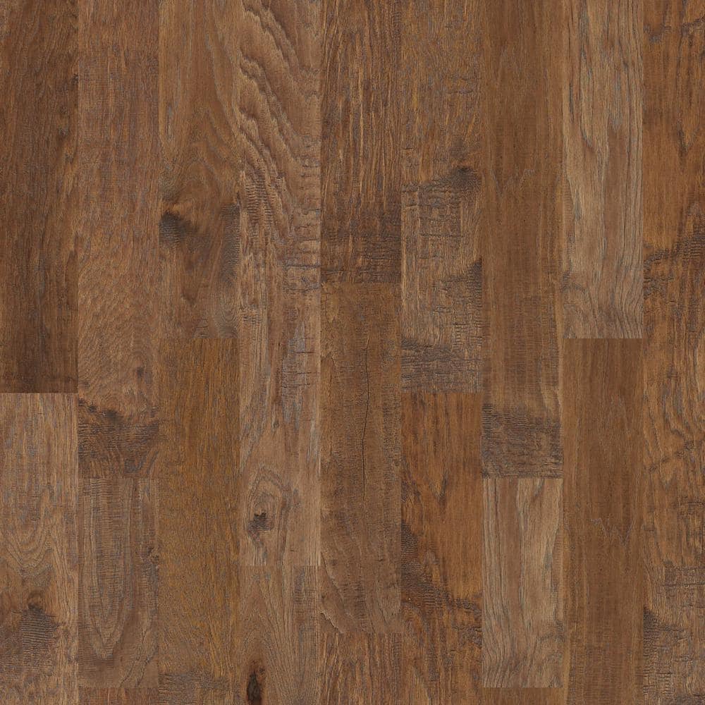 Shaw Canyon Bison Hickory 3/8 In. T X 6.3 in. W Tongue and Groove Scraped Engineered Hardwood Flooring (30.48 sq.ft./case)