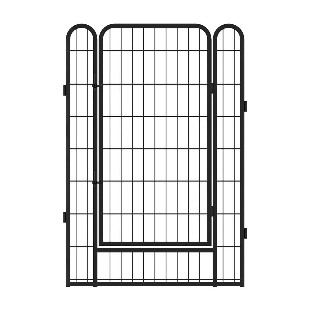 GOGEXX 108 in. L x 108 in. W x 32 in. H 16 Panels Heavy Duty Metal Playpen with door, 31.7 in. H Dog Fence Pet For Outdoor