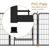 GOGEXX 108 in. L x 108 in. W x 32 in. H 16 Panels Heavy Duty Metal Playpen with door, 31.7 in. H Dog Fence Pet For Outdoor