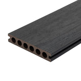 Mondaria Black Hollow Composite Decking Board 9-Pack with Realistic Wood Grain