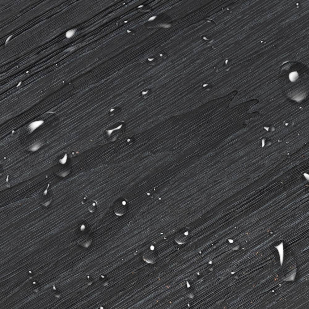 Mondaria Black Hollow Composite Decking Board 9-Pack with Realistic Wood Grain