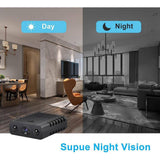 Ahfiwaso Indoor Hidden Camera Car Mini Wireless WiFi Plug-in Camera Security Camera HD 1080P Remote Viewing Night Vision, Black
