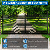 ALEKO 14 ft. x 6 ft. Automated Steel Sofia Dual Swing Black Steel Driveway Gate and Gate Opener Kit ETL Listed Fence Gate