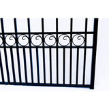 ALEKO London Style 12 ft. x 6 ft. Black Steel Single Swing Driveway Fence Gate