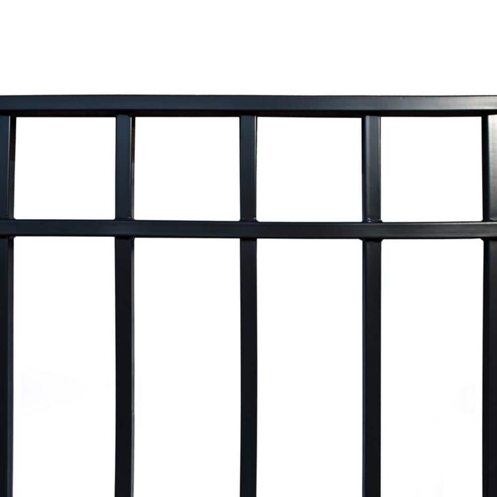 ALEKO Madrid Style 12 ft. x 6 ft. Black Steel Single Slide Driveway Fence Gate