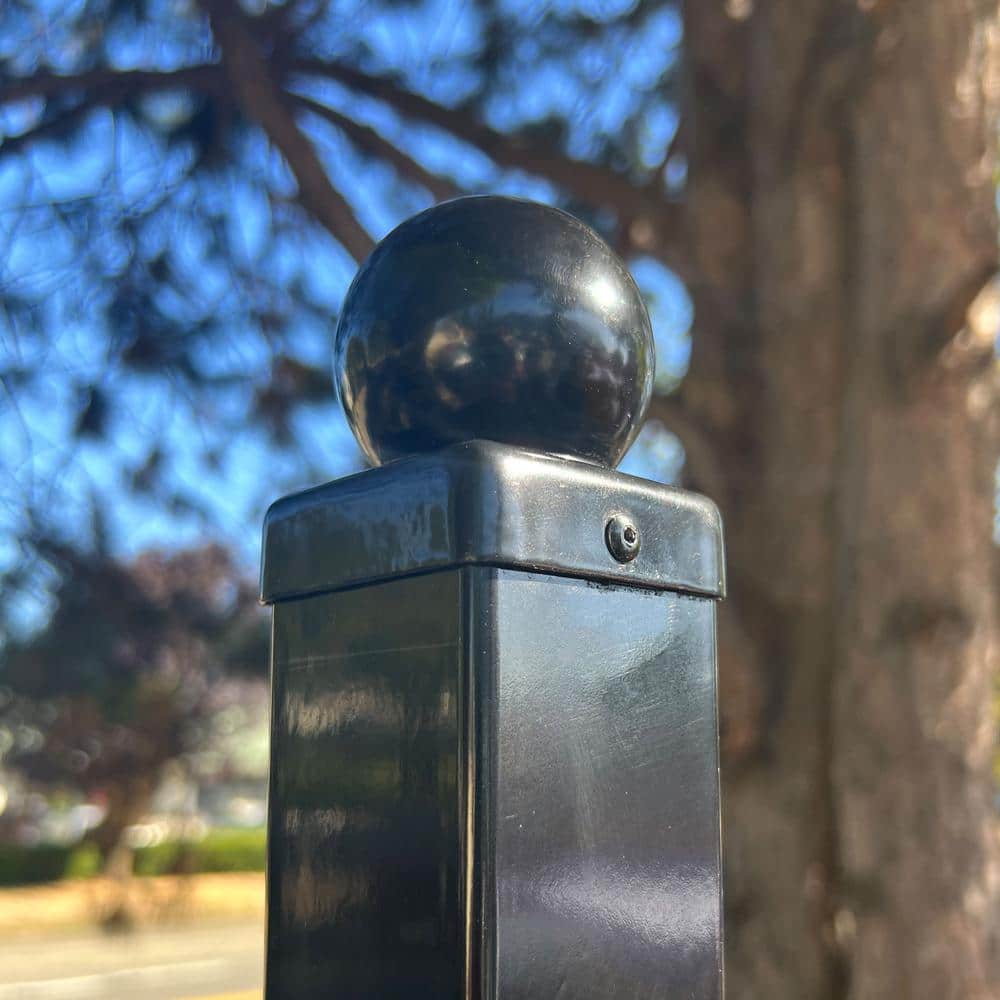 ALEKO 12 ft. x 6 ft. Sofia Black Metal Steel Dual Swinging Driveway Fence Gate