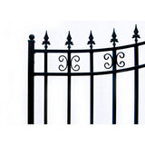 ALEKO St. Louis 12 ft. x 6 ft. Black Steel Single Slide Driveway Fence Gate