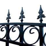 ALEKO London Style 14 ft. x 6 ft. Black Steel Dual Driveway Fence Gate