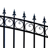 ALEKO London Style 14 ft. x 6 ft. Black Steel Dual Driveway Fence Gate