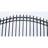 ALEKO London Style 14 ft. x 6 ft. Black Steel Single Slide Driveway Fence Gate