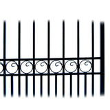 ALEKO London Style 14 ft. x 6 ft. Black Steel Single Slide Driveway with Gate Opener Fence Gate