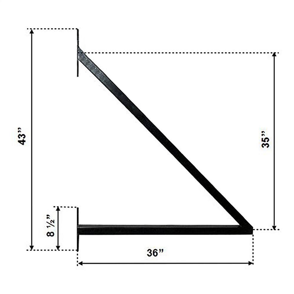 ALEKO 19 ft. x 6 ft. x 14 ft. Black Steel Single Sliding Driveway Gate London Style with Pedestrian Gate 5 ft. Fence Gate