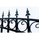 ALEKO London Style 14 ft. x 6 ft. Black Steel Single Swing Driveway Fence Gate