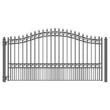 ALEKO London Style 14 ft. x 6 ft. Black Steel Single Swing Driveway Fence Gate