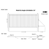 ALEKO Madrid Style 14 ft. x 6 ft. Black Steel Single Slide Driveway Fence Gate