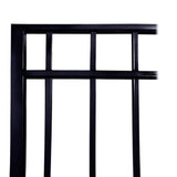 ALEKO Madrid Style 14 ft. x 6 ft. Black Steel Single Slide Driveway with Gate Opener Fence Gate