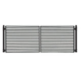 ALEKO 14 ft. x 6 ft. Milan Black Metal Steel Dual Swinging Driveway Fence Gate