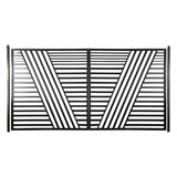ALEKO 14 ft. x 6 ft. Sofia Black Metal Steel Dual Swinging Driveway Fence Gate