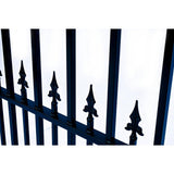 ALEKO St. Louis 14 ft. x 6 ft. Black Steel Single Swing Driveway Fence Gate