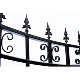ALEKO St. Louis 14 ft. x 6 ft. Black Steel Single Swing Driveway Fence Gate
