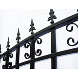 ALEKO St. Louis 14 ft. x 6 ft. Black Steel Single Swing Driveway Fence Gate
