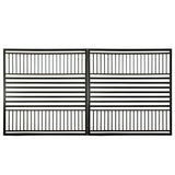 ALEKO 16 ft. x 6 ft. Barcelona Black Metal Steel Dual Swinging Driveway Fence Gate