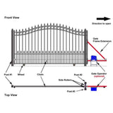 ALEKO London Style 16 ft. x 6 ft. Black Steel Single Slide Driveway Fence Gate
