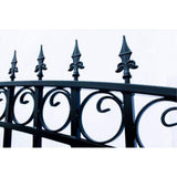 ALEKO London Style 16 ft. x 6 ft. Black Steel Single Slide Driveway Fence Gate