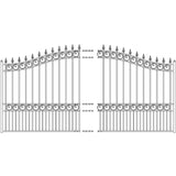 ALEKO London Style 16 ft. x 6 ft. Black Steel Single Swing Driveway Fence Gate
