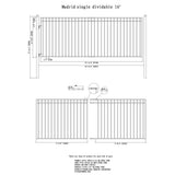 ALEKO Madrid Style 16 ft. x 6 ft. Black Steel Single Slide Driveway with Gate Opener Fence Gate