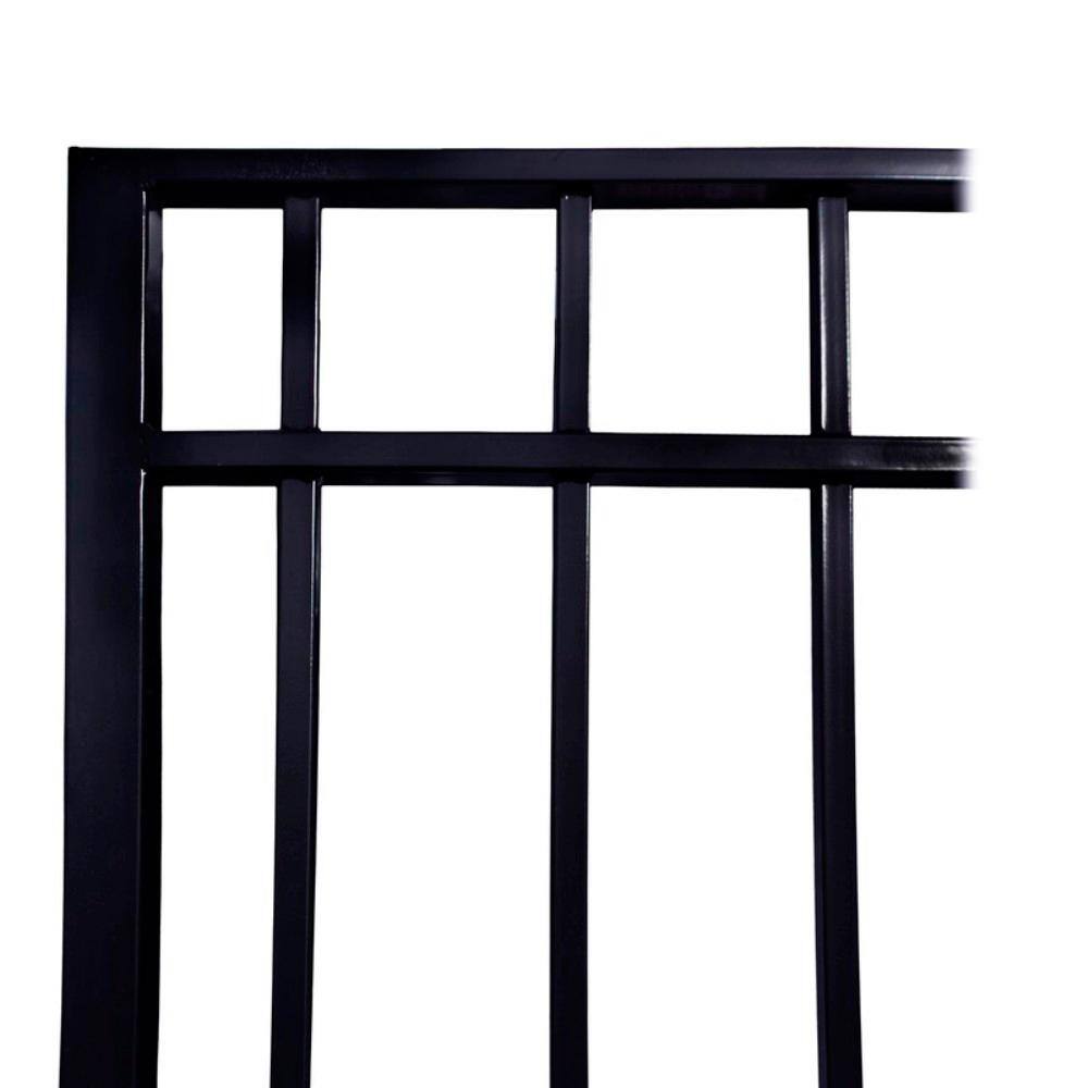 ALEKO Madrid Style 16 ft. x 6 ft. Black Steel Single Swing Driveway Fence Gate