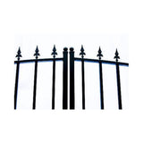 ALEKO Munich Style 16 ft. x 6 ft. Black Steel Dual Driveway Fence Gate