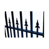 ALEKO Munich Style 16 ft. x 6 ft. Black Steel Dual Driveway Fence Gate