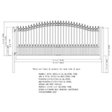 ALEKO Prague Style 16 ft. x 6 ft. Black Steel Single Slide Driveway Fence Gate