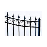 ALEKO Prague Style 16 ft. x 6 ft. Black Steel Single Swing Driveway Fence Gate