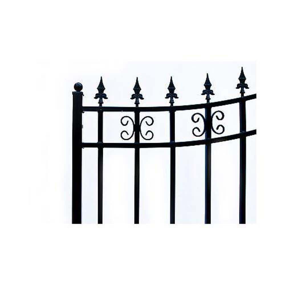 ALEKO St. Louis 16 ft. x 6 ft. Black Steel Single Slide Driveway Fence Gate
