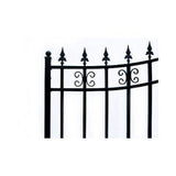 ALEKO St. Louis 16 ft. x 6 ft. Black Steel Single Swing Driveway Fence Gate