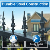 ALEKO Venice Style 16 ft. x 6 ft. Black Steel Dual Driveway Fence Gate