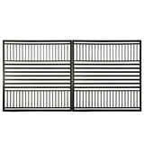 ALEKO 18 ft. x 6 ft. Barcelona Black Metal Steel Dual Swinging Driveway Fence Gate