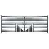 ALEKO 18 ft. x 6 ft. Florence Black Metal Steel Dual Swinging Driveway Fence Gate