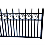 ALEKO London Style 18 ft. x 6 ft. Black Steel Single Slide Driveway Fence Gate