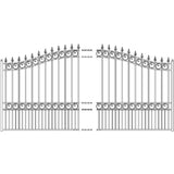 ALEKO London Style 18 ft. x 6 ft. Black Steel Single Slide Driveway Fence Gate