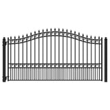 ALEKO London Style 18 ft. x 6 ft. Black Steel Single Swing Driveway Fence Gate