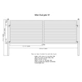 ALEKO Driveway 18 ft. x 6 ft. Black Steel Dual Swing Fence Gate