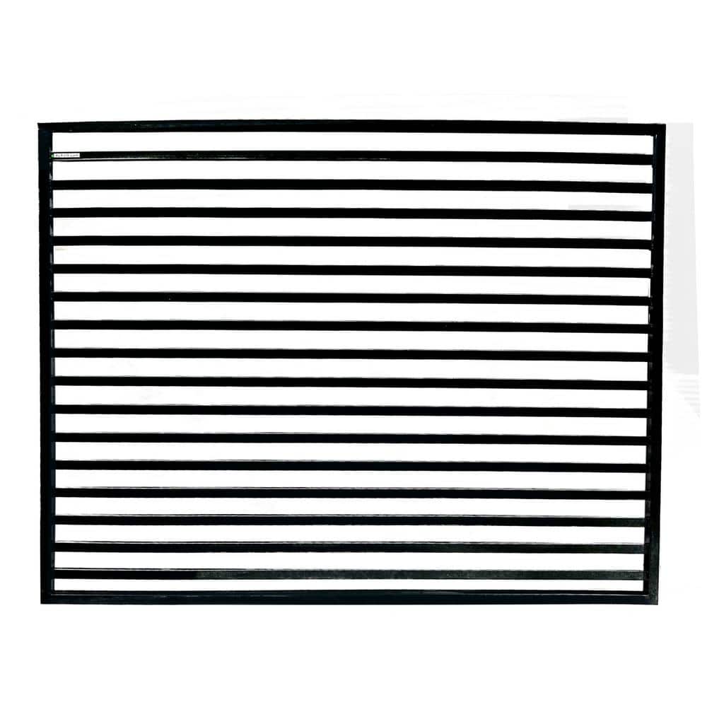 ALEKO Driveway 18 ft. x 6 ft. Black Steel Dual Swing Fence Gate